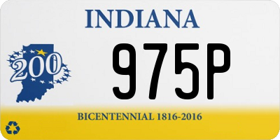 IN license plate 975P