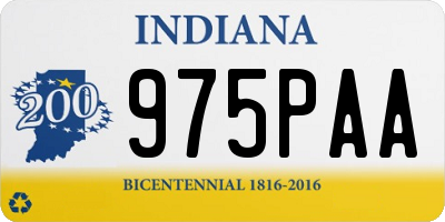IN license plate 975PAA