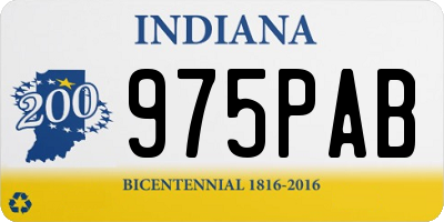 IN license plate 975PAB