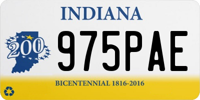 IN license plate 975PAE