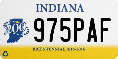 IN license plate 975PAF