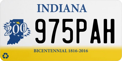 IN license plate 975PAH