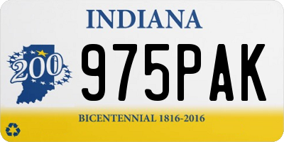 IN license plate 975PAK