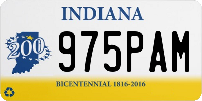 IN license plate 975PAM