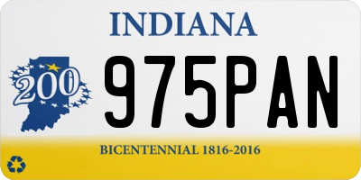 IN license plate 975PAN
