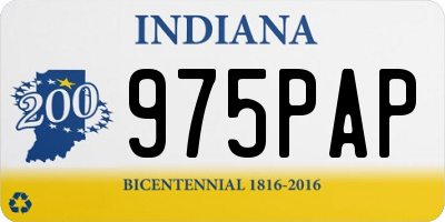 IN license plate 975PAP