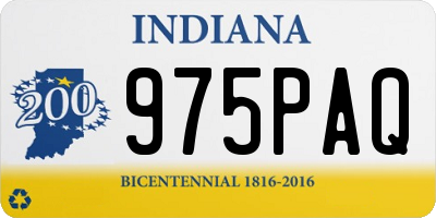 IN license plate 975PAQ