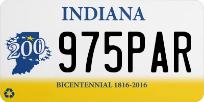 IN license plate 975PAR