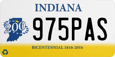 IN license plate 975PAS
