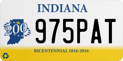 IN license plate 975PAT