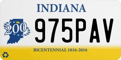 IN license plate 975PAV