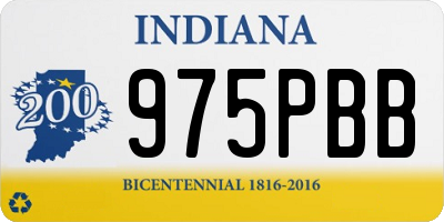 IN license plate 975PBB