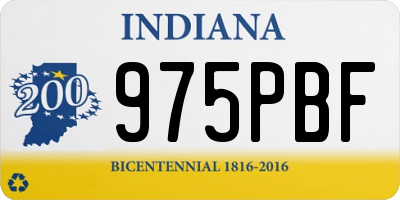 IN license plate 975PBF