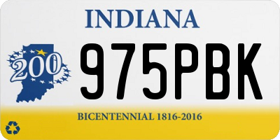 IN license plate 975PBK