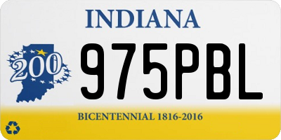 IN license plate 975PBL
