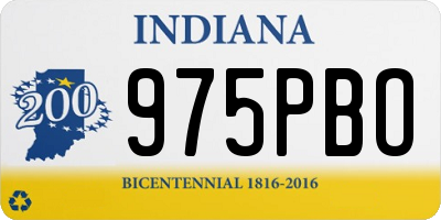 IN license plate 975PBO