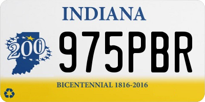 IN license plate 975PBR