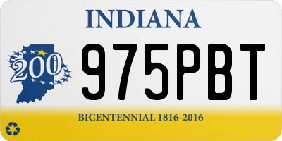 IN license plate 975PBT