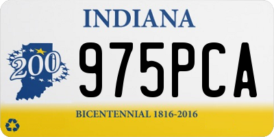IN license plate 975PCA