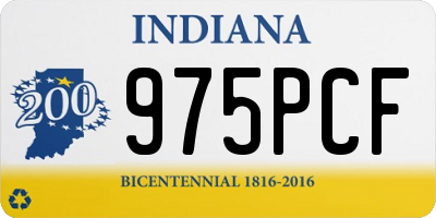 IN license plate 975PCF