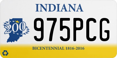 IN license plate 975PCG