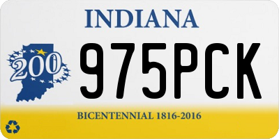 IN license plate 975PCK