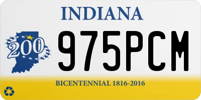 IN license plate 975PCM