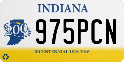 IN license plate 975PCN