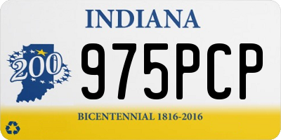 IN license plate 975PCP
