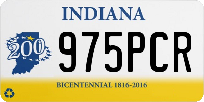IN license plate 975PCR