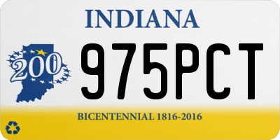 IN license plate 975PCT
