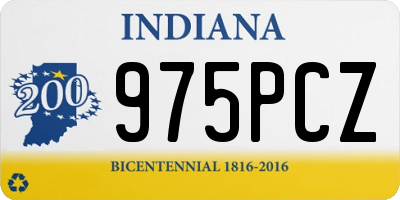 IN license plate 975PCZ