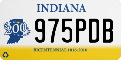 IN license plate 975PDB