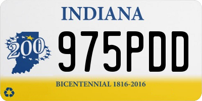 IN license plate 975PDD