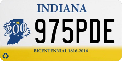 IN license plate 975PDE