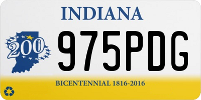 IN license plate 975PDG