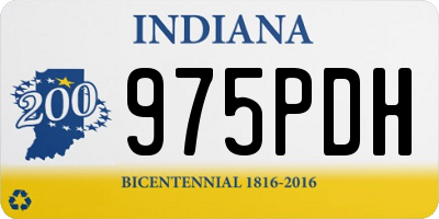 IN license plate 975PDH