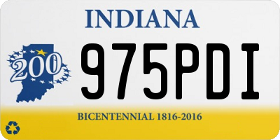 IN license plate 975PDI
