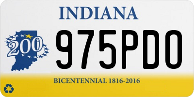 IN license plate 975PDO