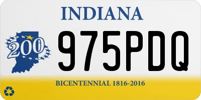 IN license plate 975PDQ