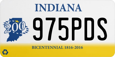 IN license plate 975PDS