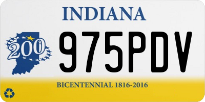 IN license plate 975PDV