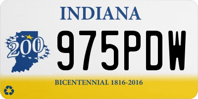 IN license plate 975PDW