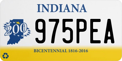 IN license plate 975PEA