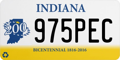 IN license plate 975PEC