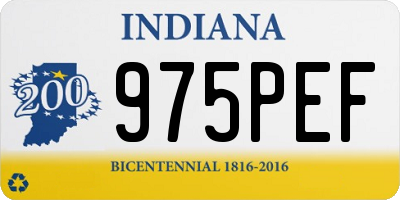 IN license plate 975PEF