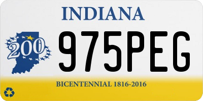 IN license plate 975PEG