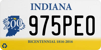 IN license plate 975PEO
