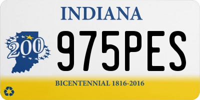 IN license plate 975PES