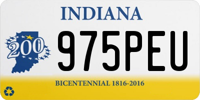 IN license plate 975PEU